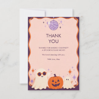ラベンダーディスコ幽霊のすごいハロウィンパーティー サンキューカード