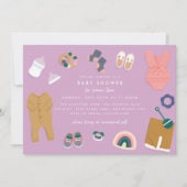 ラベンダーディスプレイシャワー 招待状 (正面)