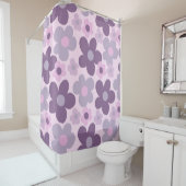 ラベンダーデイジーレトロドリーム#1 #retro #decor シャワーカーテン (インサイチュ)