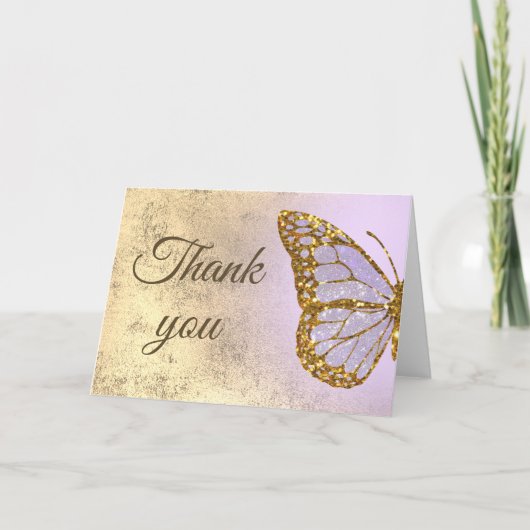 ラベンダーデザインサンキューカード カード (正面)