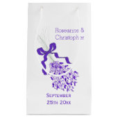 ラベンダーデザイン結婚ズ スモールペーパーバッグ (正面)