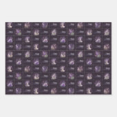 ラベンダーデザイン誕生日ギフトラッパー ラッピングペーパーシート (正面2)