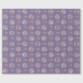 ラベンダーデザイン誕生日ラッパー ラッピングペーパー (フラット)