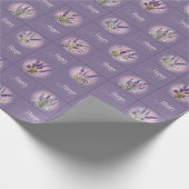 ラベンダーデザイン誕生日ラッパー ラッピングペーパー (角)