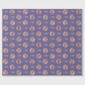 ラベンダーデザイン誕生日包装紙 ラッピングペーパー (フラット)