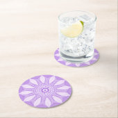 ラベンダートフェイクゥルデザイン ラウンドペーパーコースター (インサイチュ)