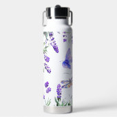 ラベンダードラゴンフライカスタムシャビーシックボホスタイル ウォーターボトル (正面)