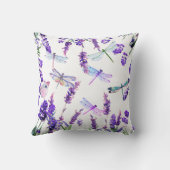 ラベンダードラゴンフライカスタムシャビーシックボホスタイル クッション (裏面)