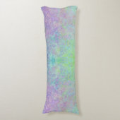 ラベンダードリームネオンパステルアルコールインク抽象芸術 ボディピロー (正面縦)