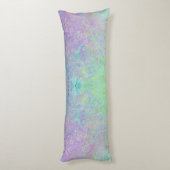 ラベンダードリームネオンパステルアルコールインク抽象芸術 ボディピロー (裏面 (縦))
