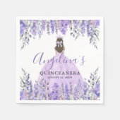 ラベンダードレスティアラフローラパープルキンセアニェラ スタンダードカクテルナプキン (正面)