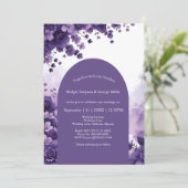 ラベンダード結婚リームズインパリとエッフェルタワー 招待状 (スタンド正面)