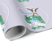 ラベンダーナイジェリア矮性ヤギのクリスマスラッピング ラッピングペーパー (ロールコーナー)