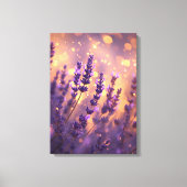 ラベンダーナイトライト写真 キャンバスプリント (正面)