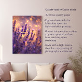 ラベンダーナイトライト写真 キャンバスプリント