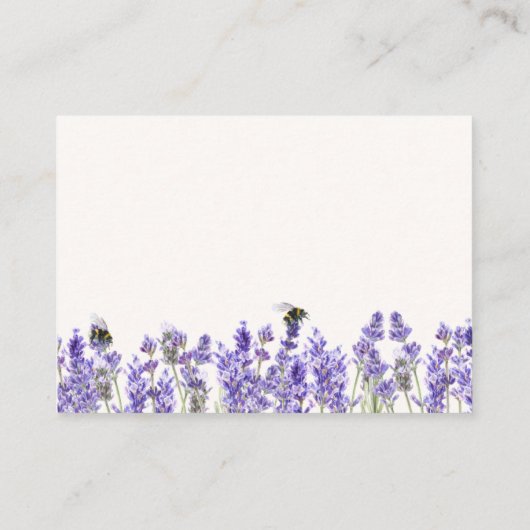 ラベンダーニューチャプター赤ちゃんシャワーベビー エンクロージャーカード (裏面)