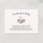 ラベンダーニューチャプター赤ちゃんシャワーベビー エンクロージャーカード (正面)