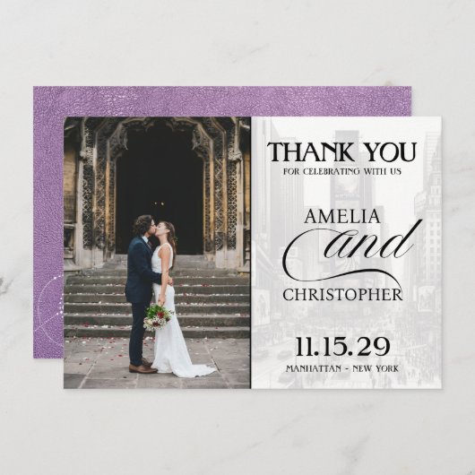 ラベンダーニューヨークシティパスポート サンキューカード (正面/裏面)