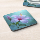 ラベンダーハイビスカスフラワー コースター (左側)