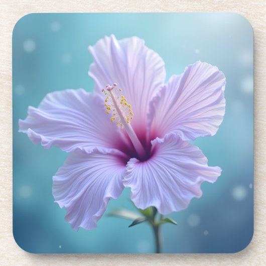 ラベンダーハイビスカスフラワー コースター (正面)