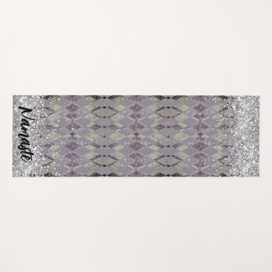 ラベンダーハグランジレキングリッターナマステカスタム ヨガマット (正面(横))