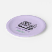 ラベンダーハッピーバースデーアリスinワンダーランド ペーパープレート (アングル)