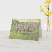 ラベンダーハッピーバースデー義姉カード カード (黄色い花)