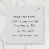 ラベンダーハニーキャニング瓶ラベル養蜂家 フェイバータグ (裏面)