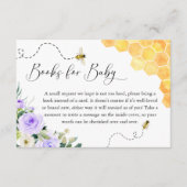 ラベンダーハニービー赤ちゃんシャワーベビー エンクロージャーカード (正面)