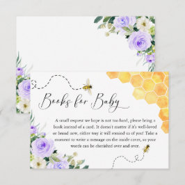 ラベンダーハニービー赤ちゃんシャワーベビー エンクロージャーカード