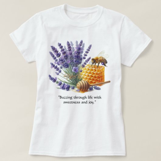 ラベンダーハニー/ビー・スウィートフローラTシャツ Tシャツ (デザイン正面)