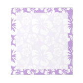 ラベンダーハワイアントロピカルハイビスカス ノートパッド (正面)