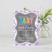 ラベンダーハワイアントロピカルハイビスカス 招待状 (スタンド正面)