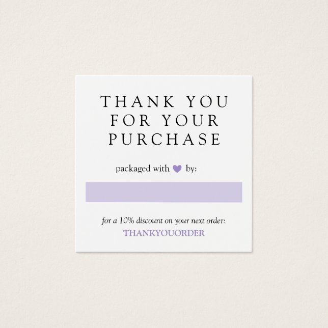 ラベンダーハートご注文ありがとう (正面)