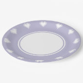 ラベンダーハートの8ビット紙プレート ペーパープレート (アングル)