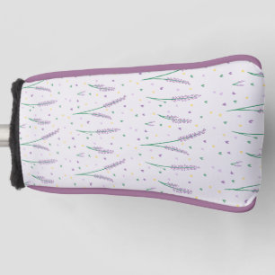 ラベンダーハートガーリーかわいらしゴルフ ゴルフヘッドカバー