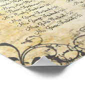 ラベンダーハートツリー100から150ゲストのアルファベット ポスター (角)