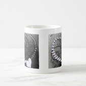 ラベンダーハート渦巻き コーヒーマグカップ (中央)