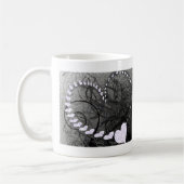 ラベンダーハート渦巻き コーヒーマグカップ (左)