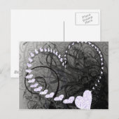 ラベンダーハート渦巻き ポストカード (正面/裏面)