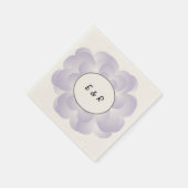 ラベンダーハート花 スタンダードカクテルナプキン (角)