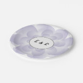 ラベンダーハート花 ペーパープレート (アングル)