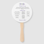 ラベンダーハーブと緑のリースプログラムファン ハンドファン (裏面)