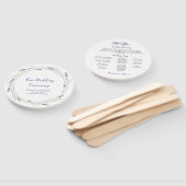 ラベンダーハーブと緑のリースプログラムファン ハンドファン (組立なし)