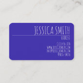 ラベンダーハーブバンチフラワーガーデナーフローリスト 名刺 (裏面)