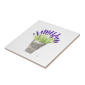 ラベンダーハーブポット植物素朴パープルキッチン タイル (側面)