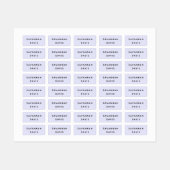 ラベンダーバイオレットの名前の女の子 ラベル (シート)