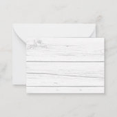 ラベンダーバイオレットウッドメニュー結婚式RSVP応答 ノートカード (裏面)