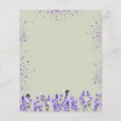 ラベンダーバイオレットグリーンフローラ結婚式招待状 (裏面)