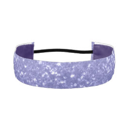 ラベンダーバイオレットスパークルグリッター きらきら光る アスレチックヘッドバンド